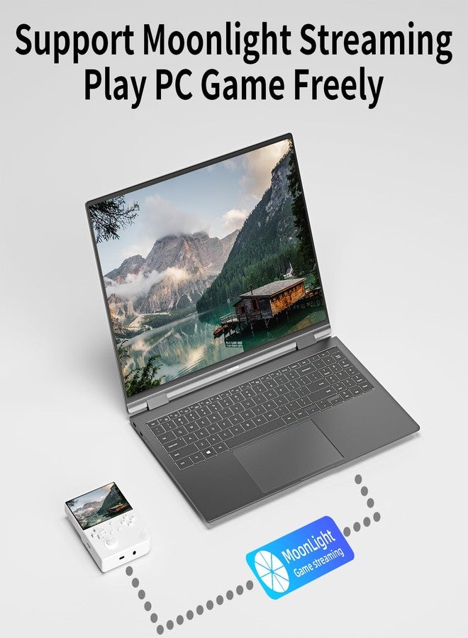 جهاز ألعاب محمول RG40XX V، جهاز ألعاب كلاسيكي RG40XXV، مزود ببطاقة ذاكرة TF سعة 64 جيجابايت، نظام تشغيل لينكس 64 بت، يدعم واي فاي وبلوتوث ومنفذ HDMI ومخرج تلفزيون، متوفر باللونين الأسود والأبيض. - Image 4